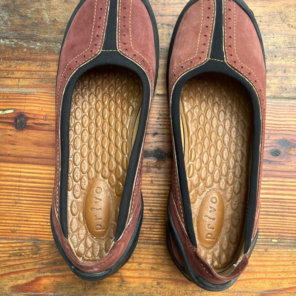 CLARKS Shoes Privo Ballet Flats Leather Slip On Loafer Comfort Women’s 6M - Picture 3 of 9